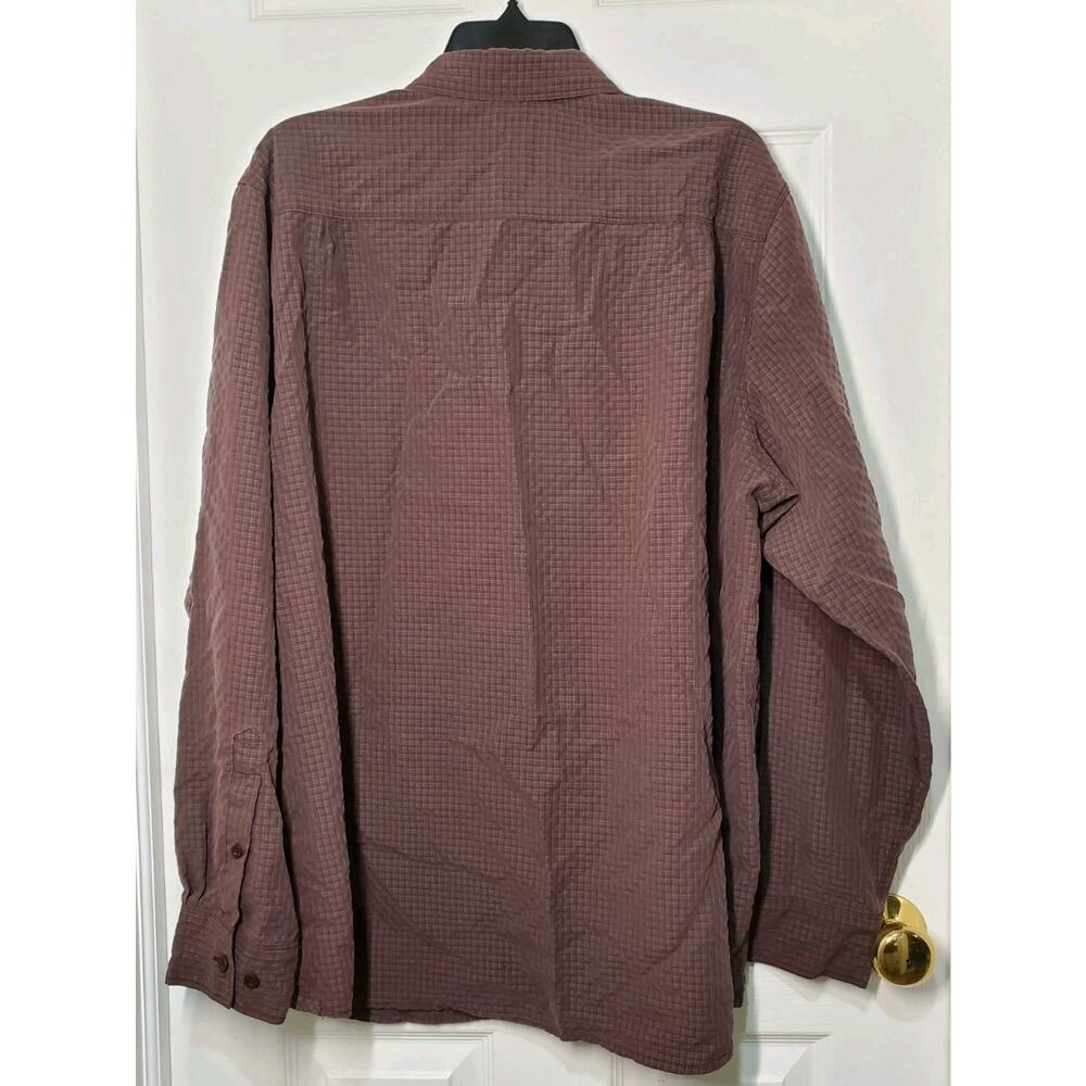 The North Face Shirt Mens XL Brown Button Up Short Sleeve Textured Outdoor - Picture 12 of 12
